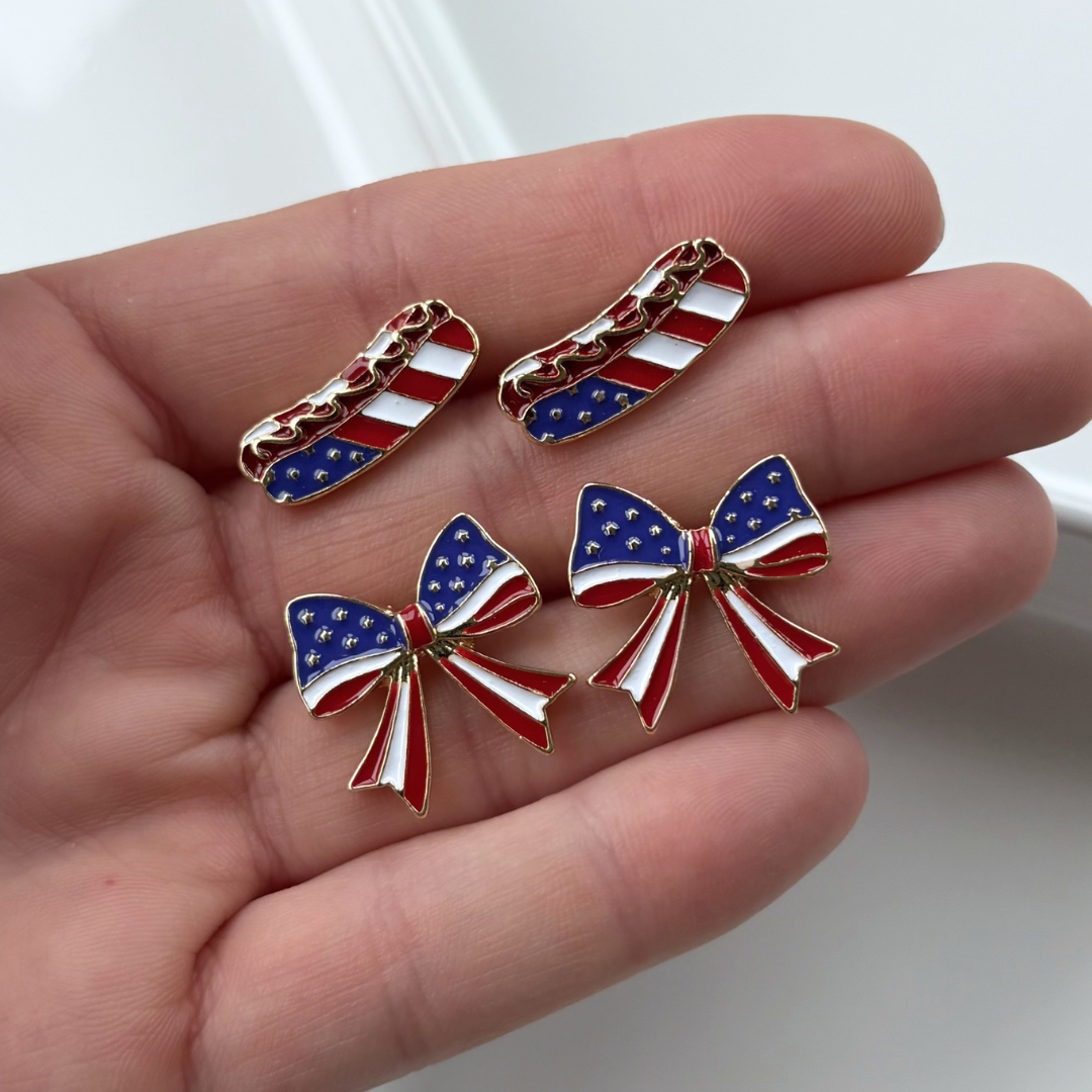 All American Hot Dog Stud Earrings