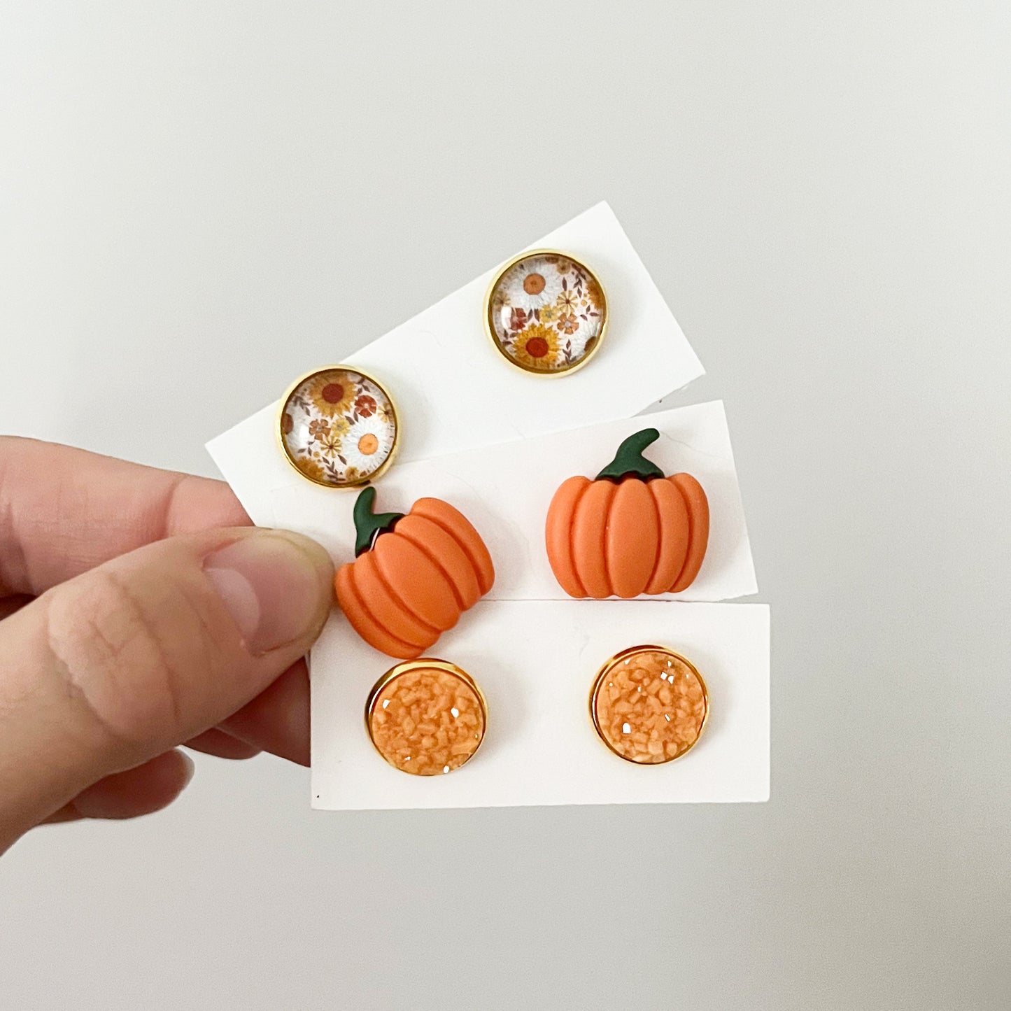 Autumn Flower Stud Earrings