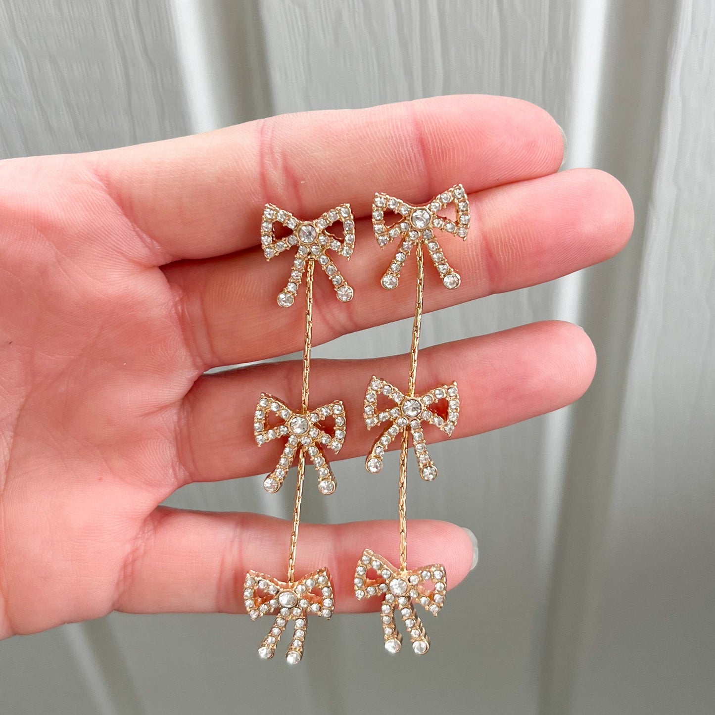 Paris Diamond Bow Strand Earrings