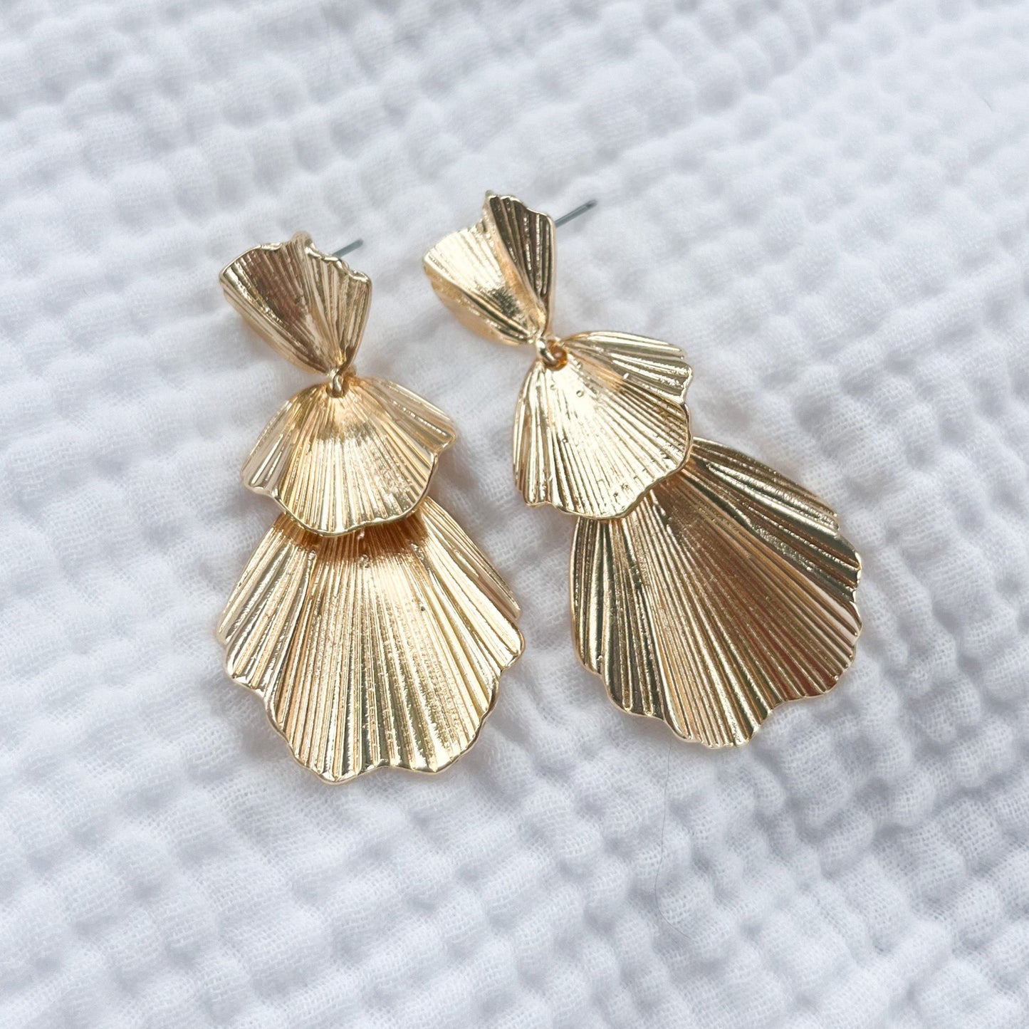 Brazil Party Gold Statement Earrings