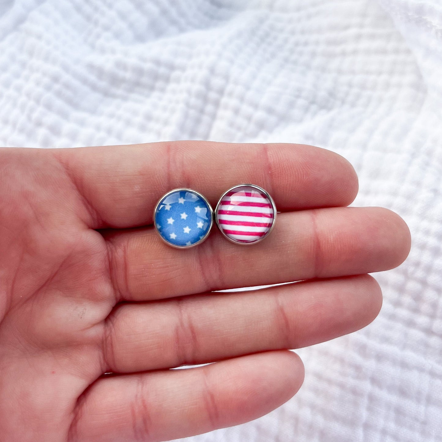 American Flag Stud Earrings