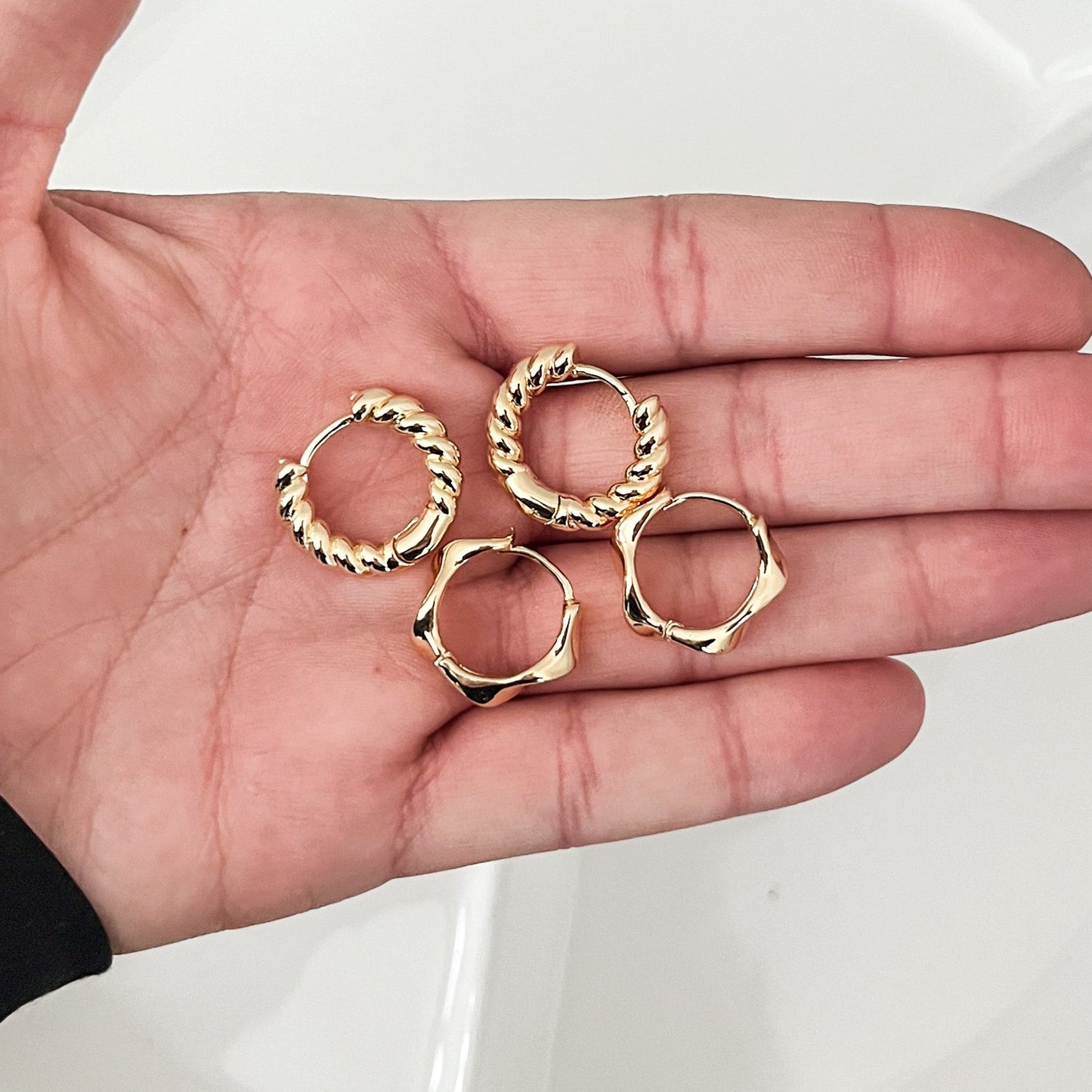 Here Comes the Sun Little Gold Hoop Earrings