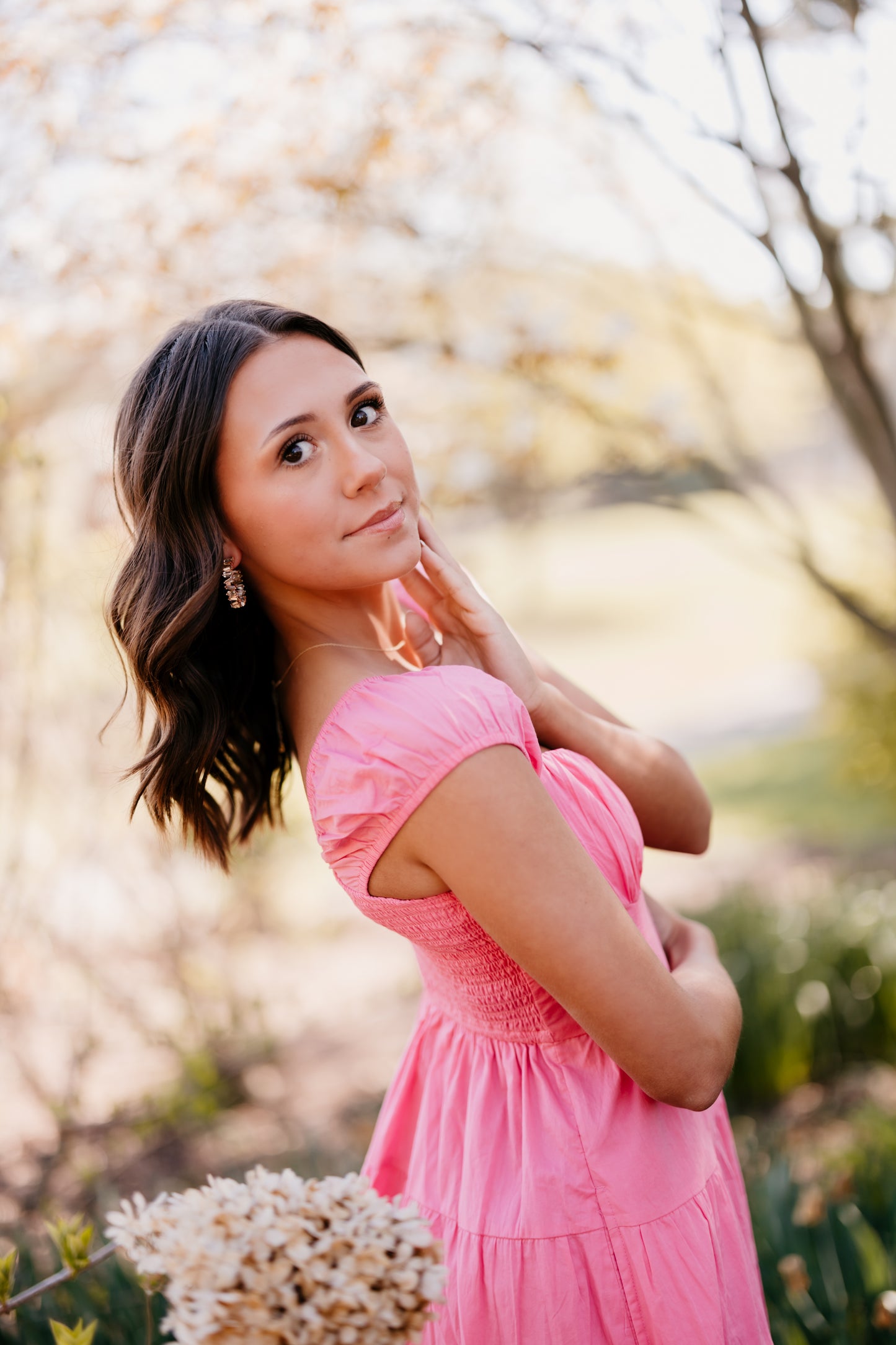 Golden Diamond Hoop Earrings