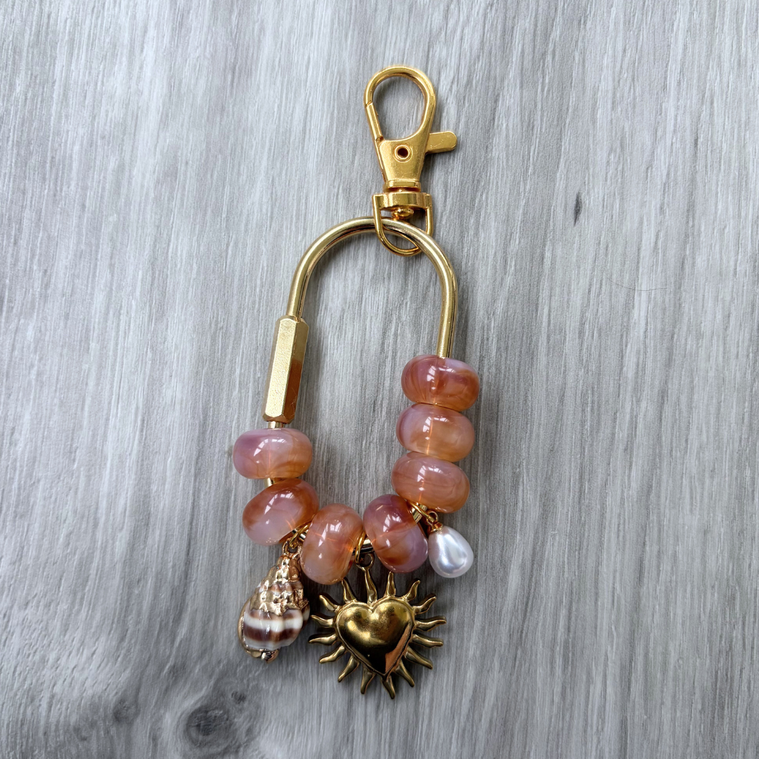 Bronze Beach Goddess Gold Bag Charm