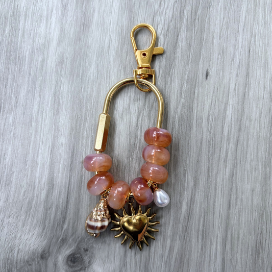 Bronze Beach Goddess Gold Bag Charm