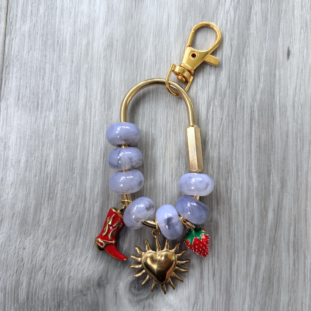 Red Hot Cowgirl Gold Bag Charm