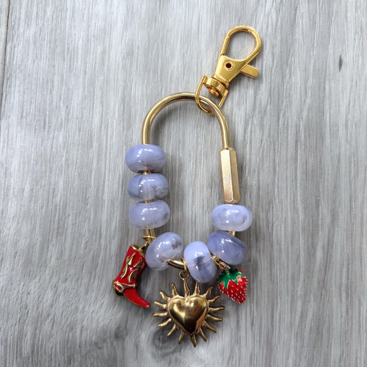 Red Hot Cowgirl Gold Bag Charm