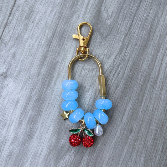 Coastal Cherry Gold Bag Charm