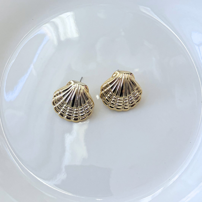 Golden Coast Shell Stud Earrings