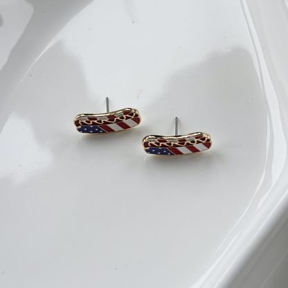 All American Hot Dog Stud Earrings