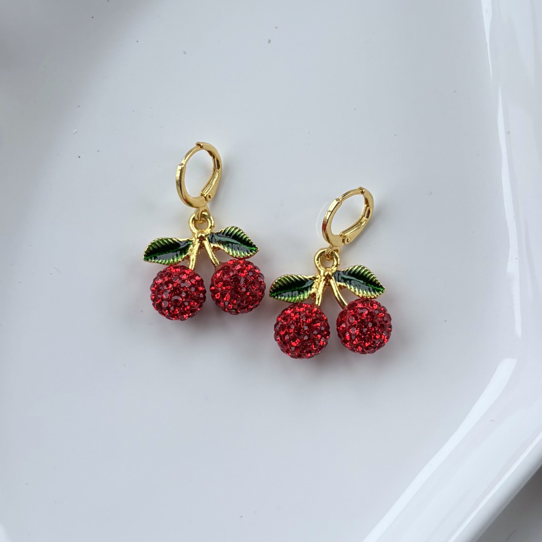 Cherry Coast Sparkle Huggie Hoop Earrings