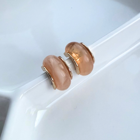 Rose Amour Chunky Mini Hoop Earrings