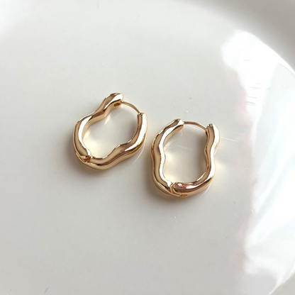 Sunny Days Ahead Golden Hoops Earrings