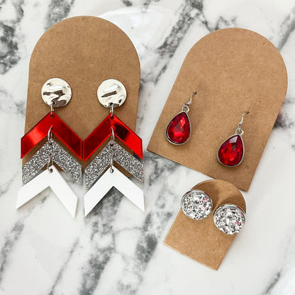 Red Crystal Teardrop Earrings