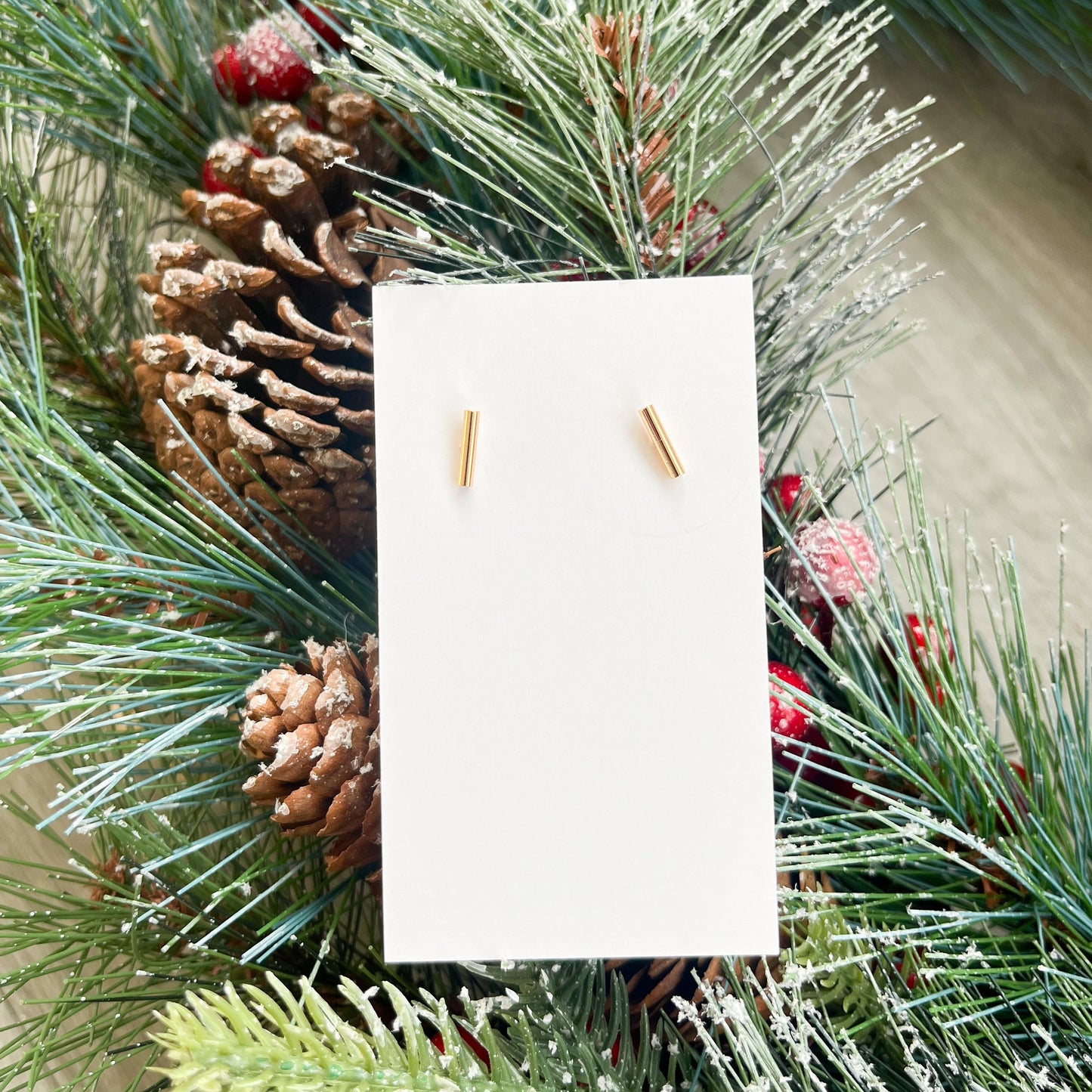 Gold Bar Earrings