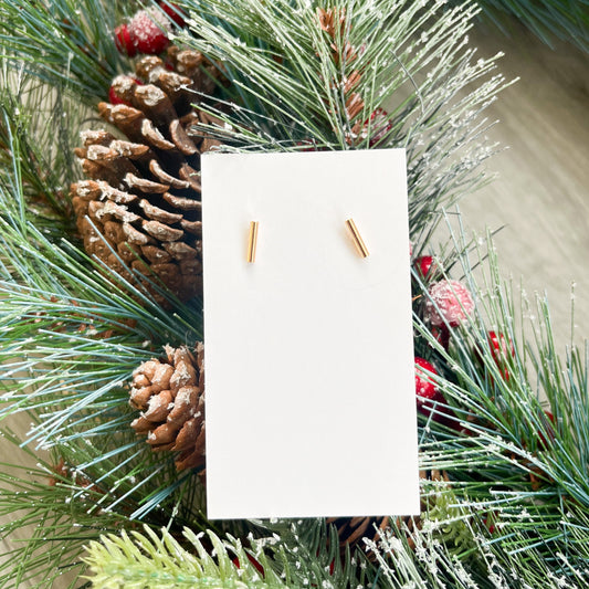 Gold Bar Earrings