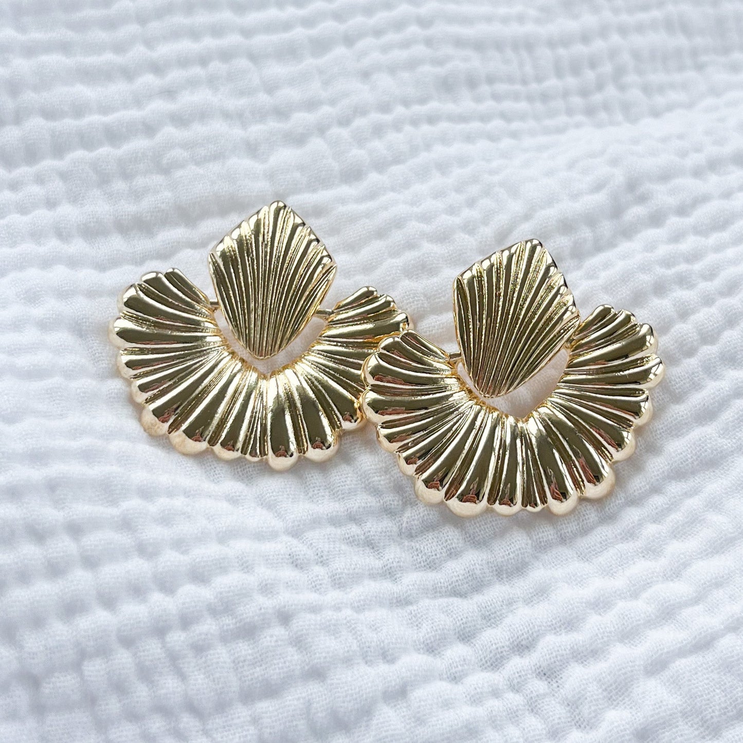 Cayman Statement Gold Earrings