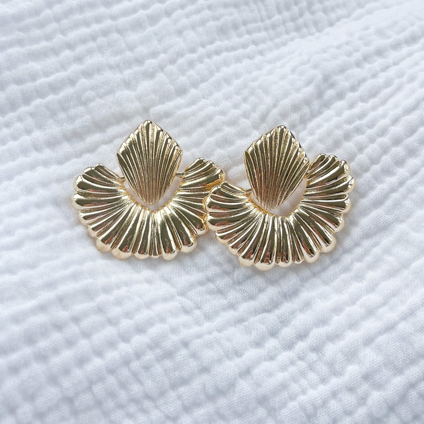 Cayman Statement Gold Earrings
