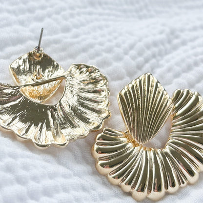Cayman Statement Gold Earrings