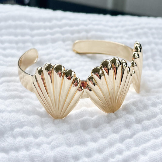 Ocean City Seashell Cuff Bracelet