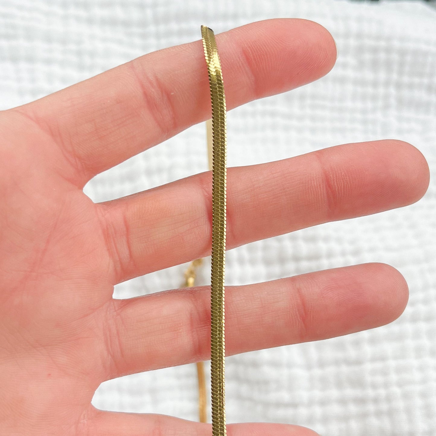 Seattle Golden Snake Chain Necklace