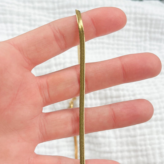 Seattle Golden Snake Chain Necklace