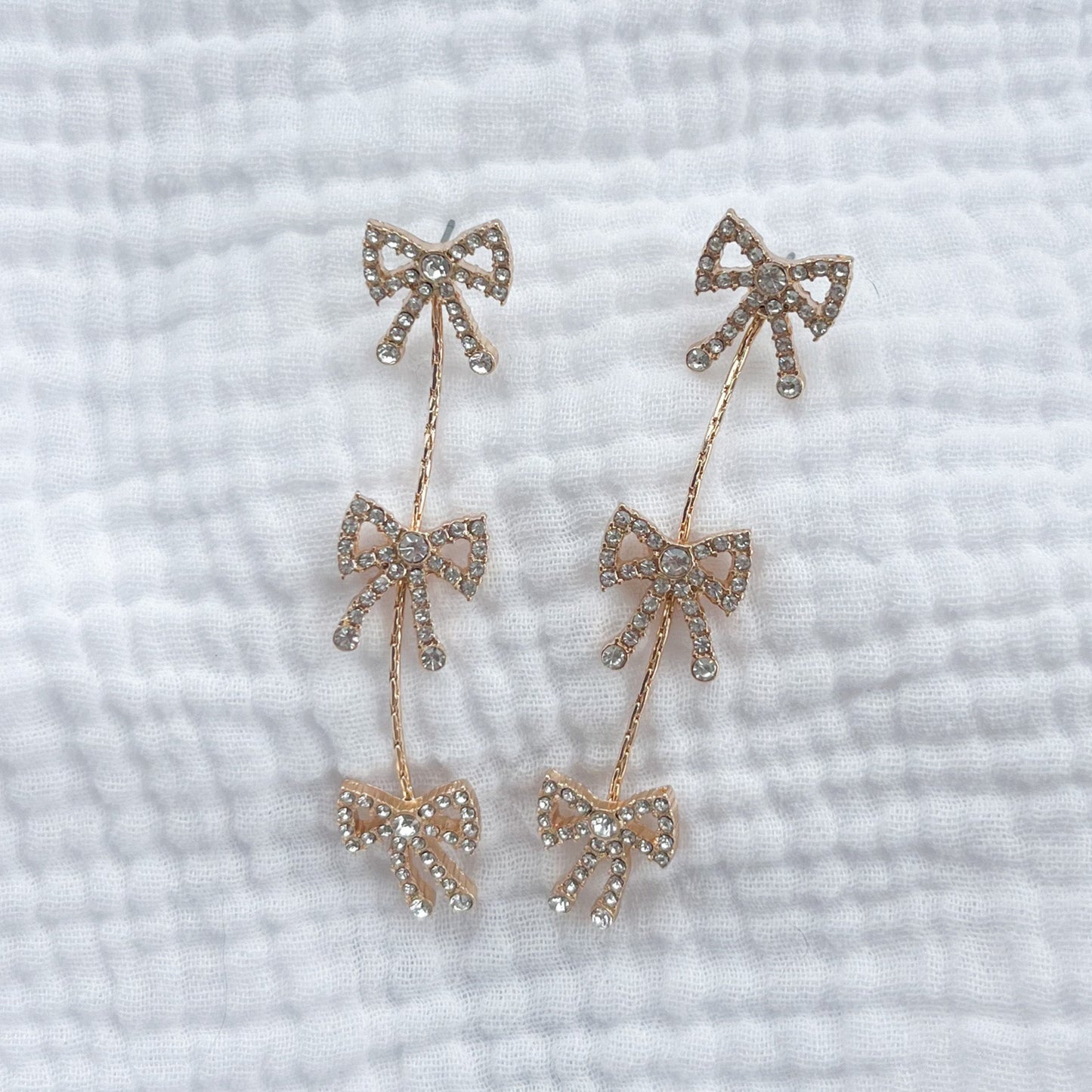 Paris Diamond Bow Strand Earrings