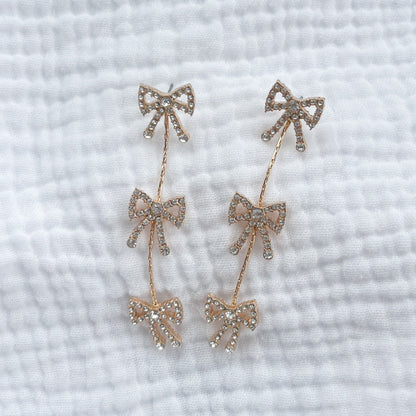 Paris Diamond Bow Strand Earrings