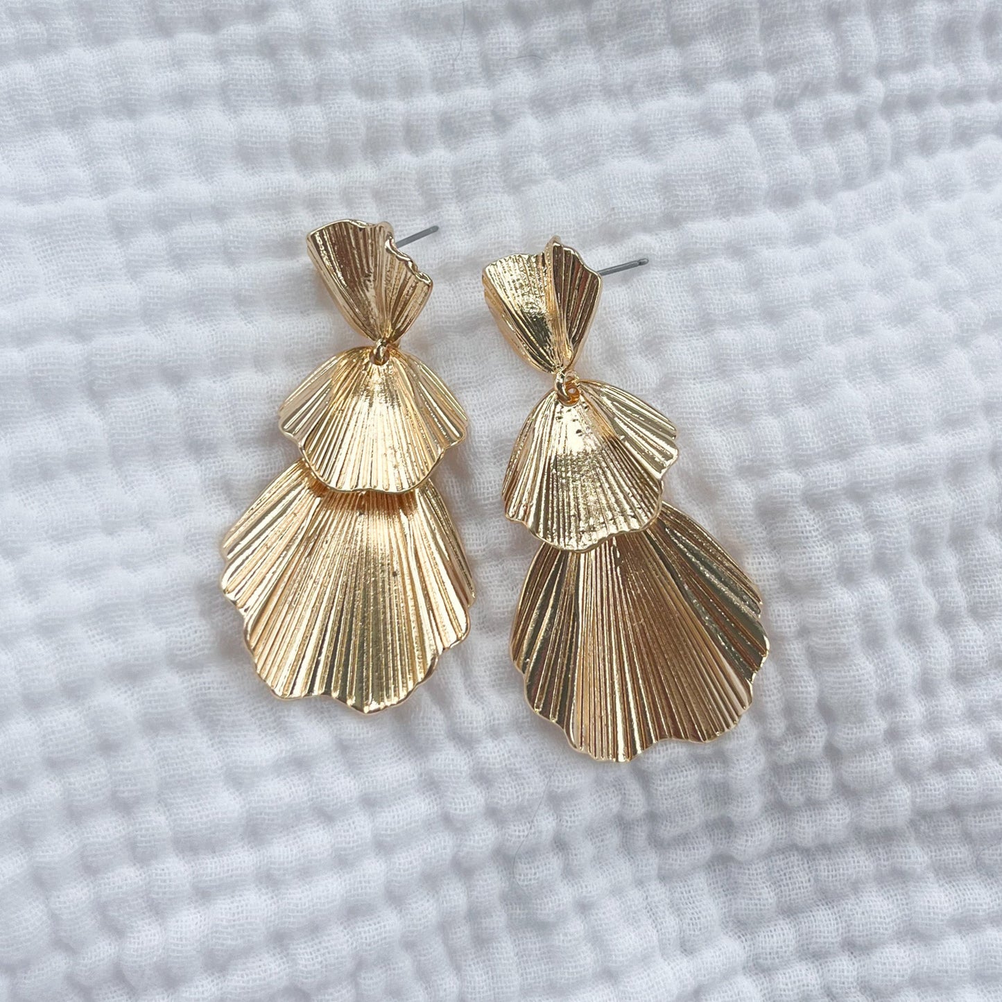 Brazil Party Gold Statement Earrings