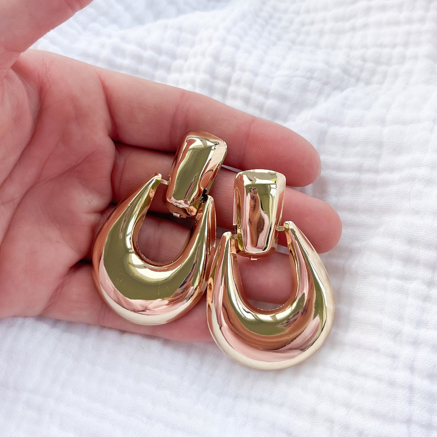 Vienna Golden Statement Earrings