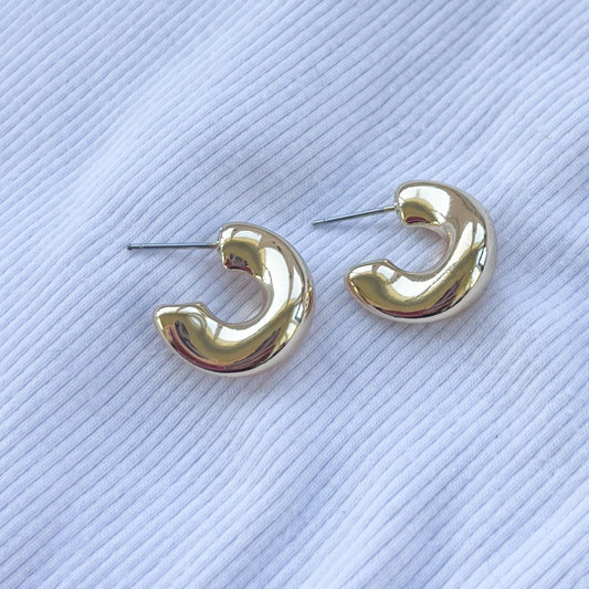 Scotland Small Chunky Gold Hoop Earrings