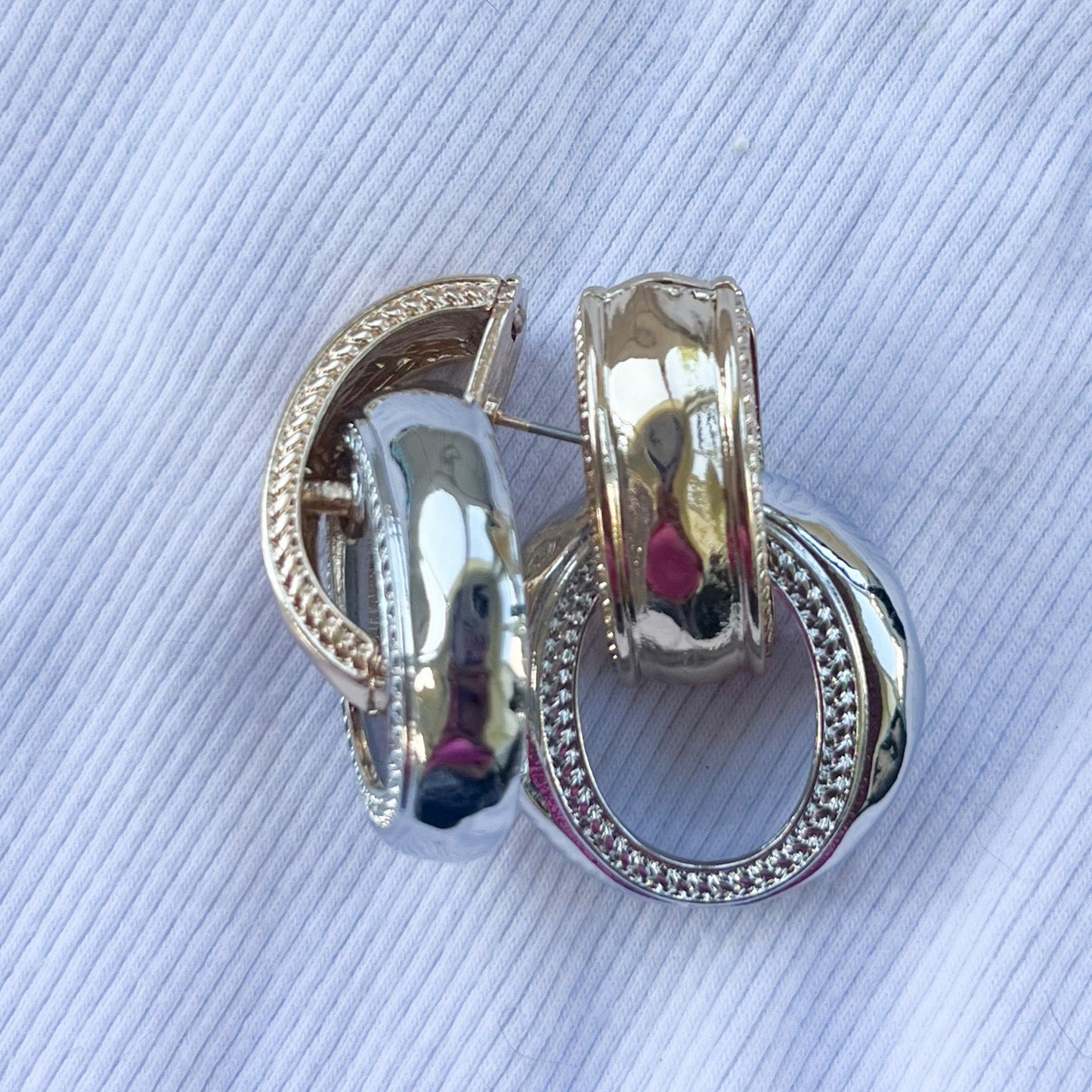 Maldives Two Tone Statement Stud Earrings