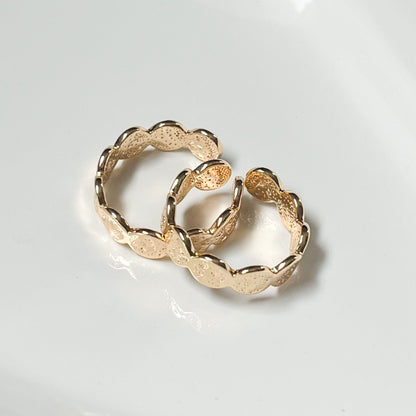 Golden Sun Hammered Ring