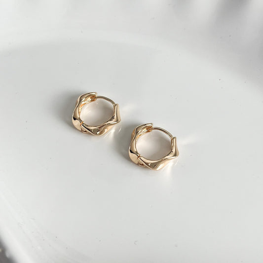 Here Comes the Sun Little Gold Hoop Earrings