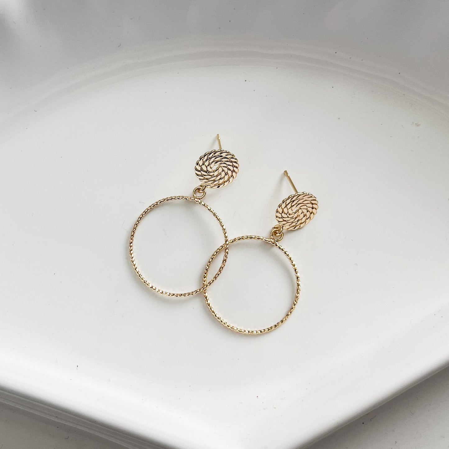 Perfect Sunset Gold Hoop Earrings