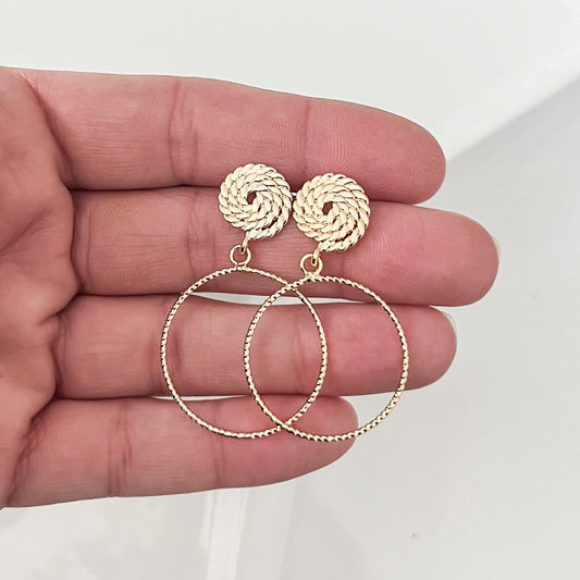 Perfect Sunset Gold Hoop Earrings