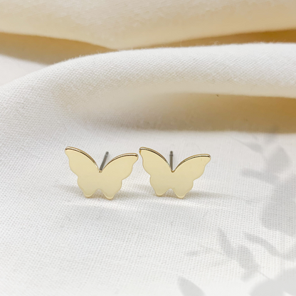 Golden Butterfly Stud Earrings