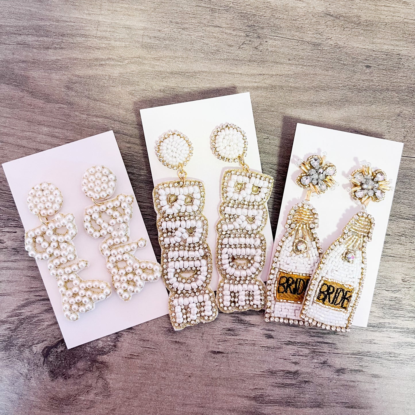 Cheers to the Bride Statement Earrings