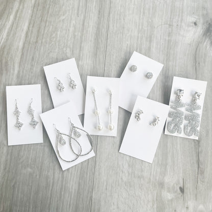 Silver Cubic Zirconia Stud Earrings