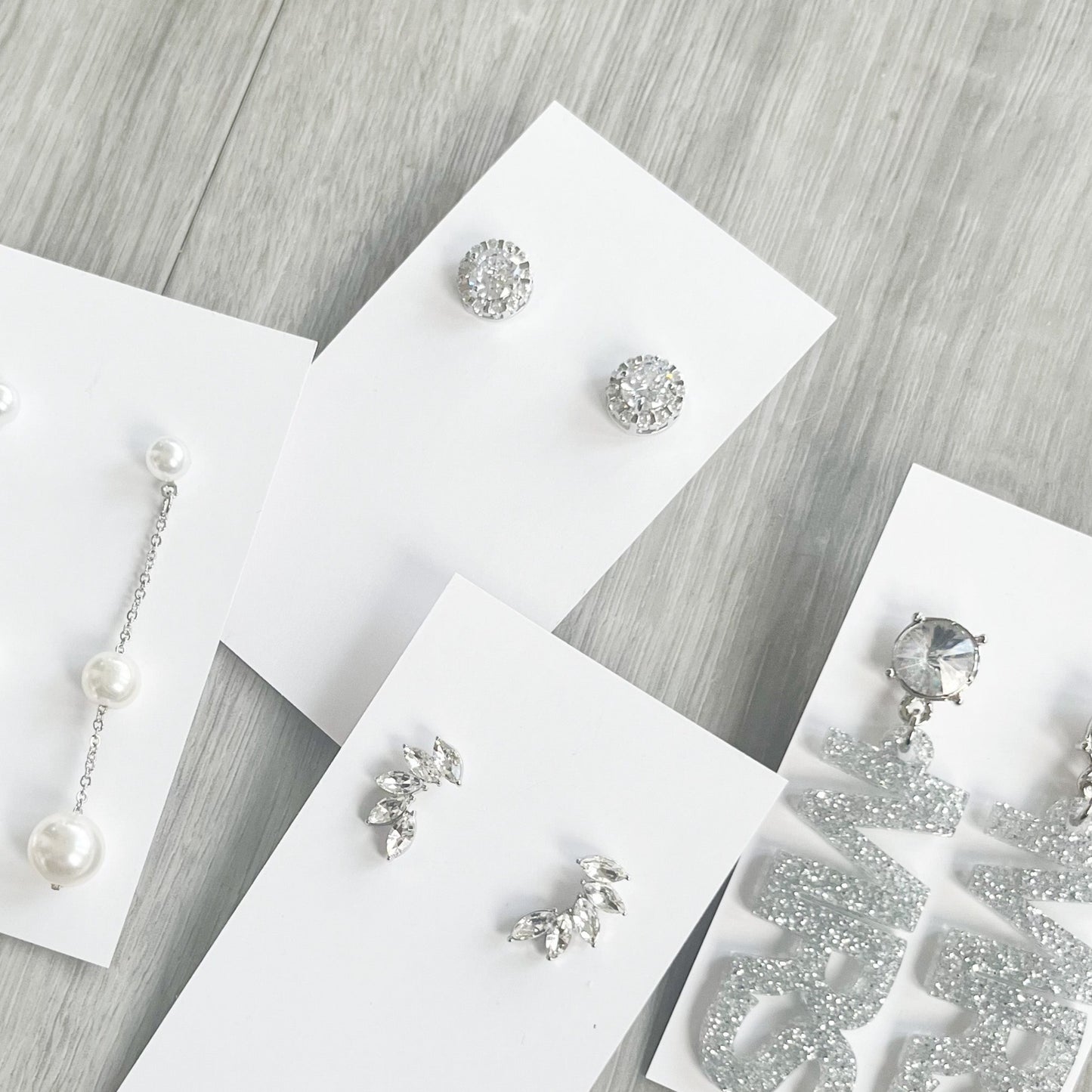 Silver Cubic Zirconia Stud Earrings